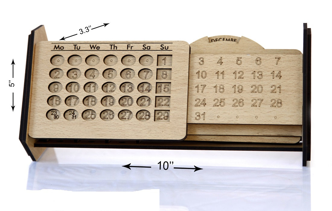 Timeless Craft: A Lifetime Handmade Wooden Calendar