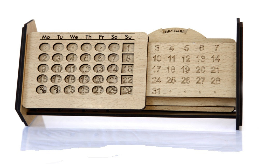 Timeless Craft: A Lifetime Handmade Wooden Calendar