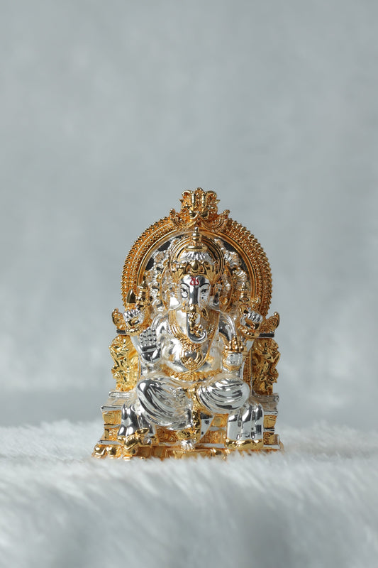 Gold and silver plated Ganpati