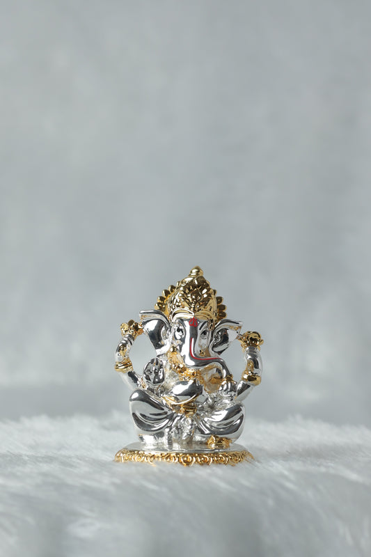 Gold and Silver plated Ganpati Ji