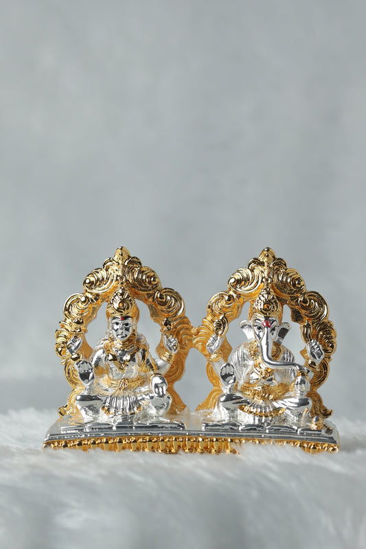 Gold and Silver Plated Maa Laxmi and Ganpati