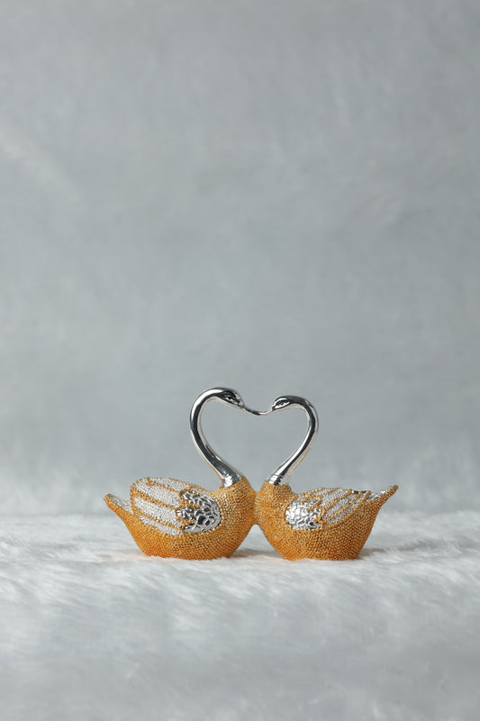 Gold and Silver plated Love Birds